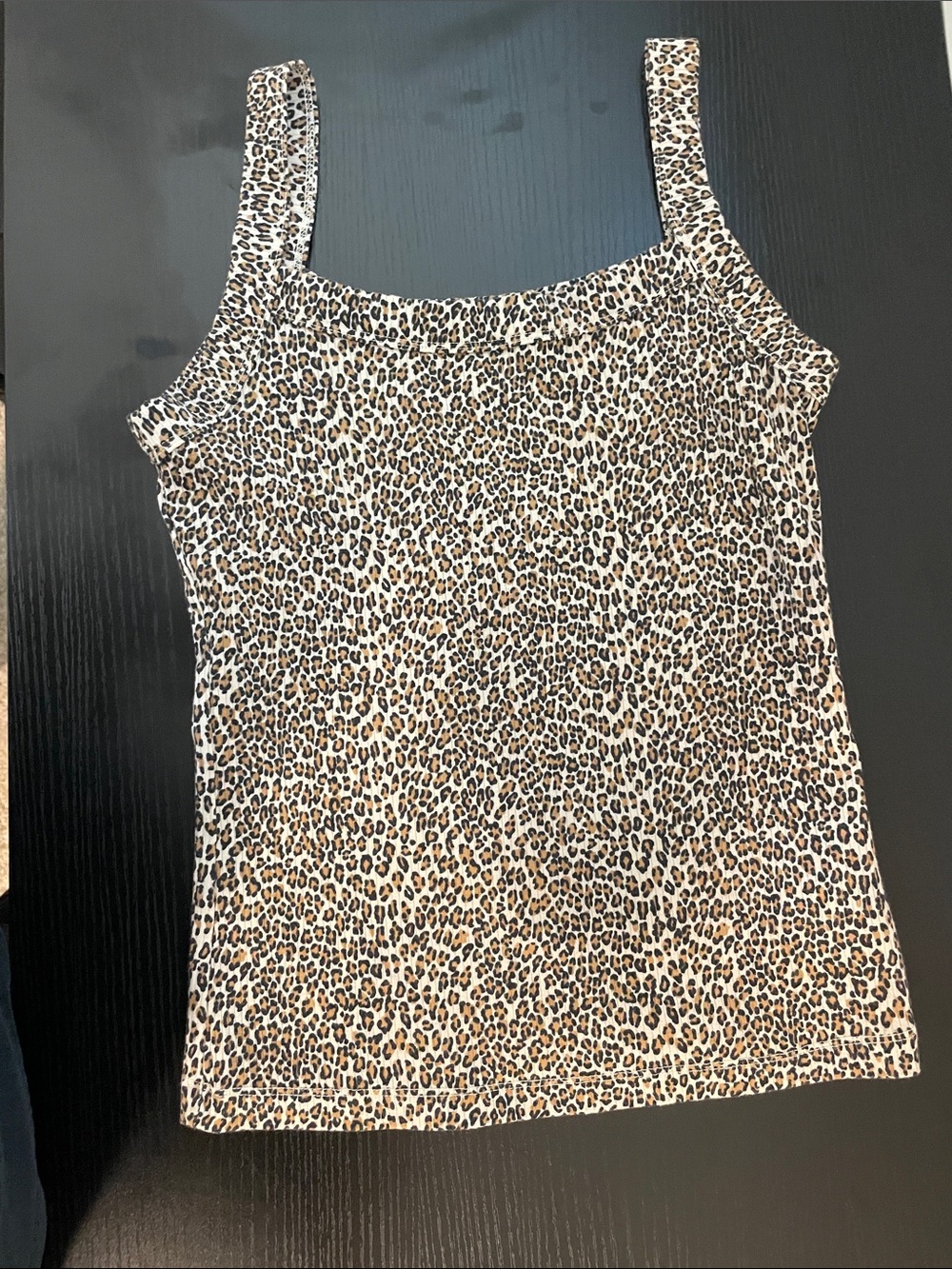 American Eagle Outfitters Leopard-Print Square Neck Tank Top - Brown/Tan